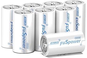 Fuspower C Batteries 1.5V C LR14 Alkaline Battery C Battery for Clock Flashlight Trash Can 10 Year Shelf Life