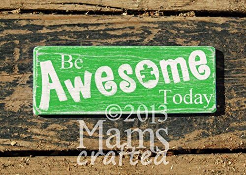 Be Awesome Today: Autism / Asperger's Weathered Wood Wall Art, Several Size Options
