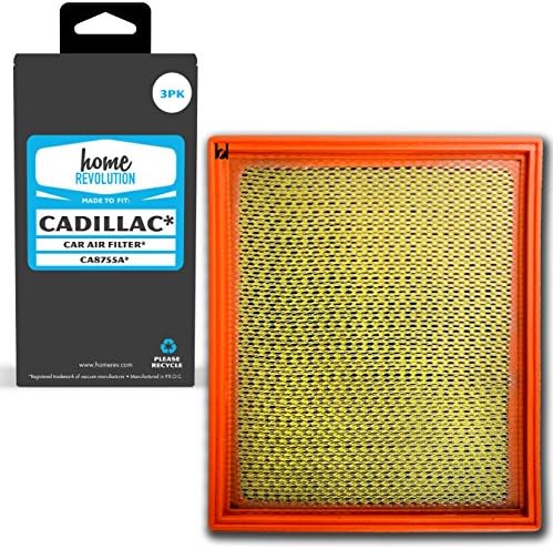 3 Home Revolution Engine Air Filters, Fits Cadillac Escalade, Chevrolet Avalanche, Silverado, Suburban, Tahoe &amp; GMC Sierra, Yukon Models and Parts CA8755A, A1618C &amp; A45315
