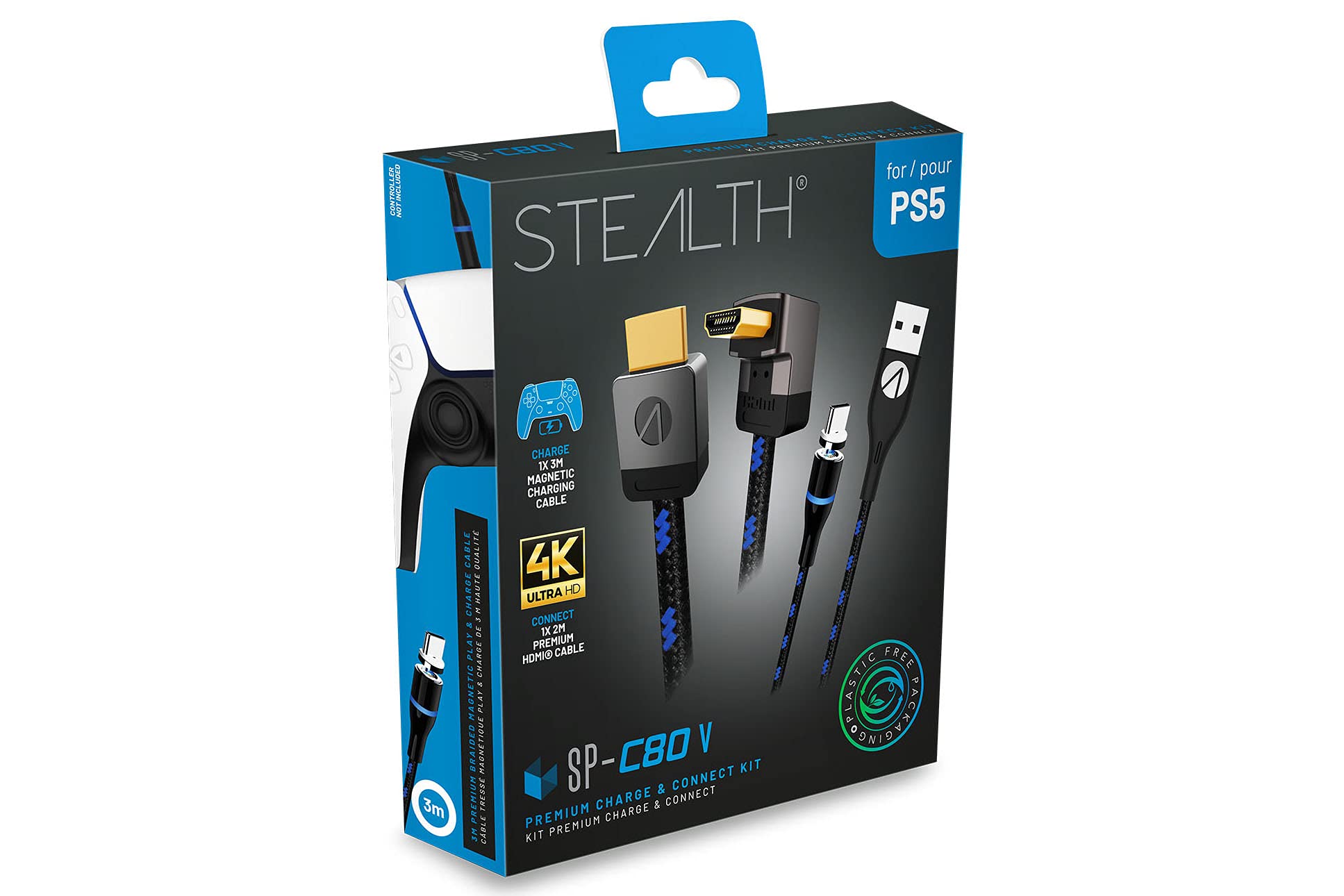 Accessories 4 Technology Stealth Premium Connect & Charge Kit for PlayStation 5