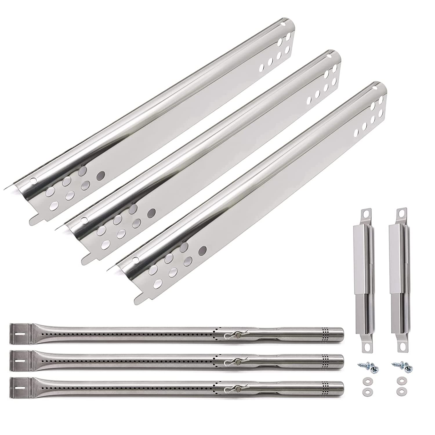 Photo 1 of Grill Replacement Parts for Char-Broil Advantage 3 Burner 463343015, 463340315, 463335115, 463435115, 463436815, 463370015, 463234815. Heat Plates, Carryover Tubes for Charbroil Advantage Grill Parts.