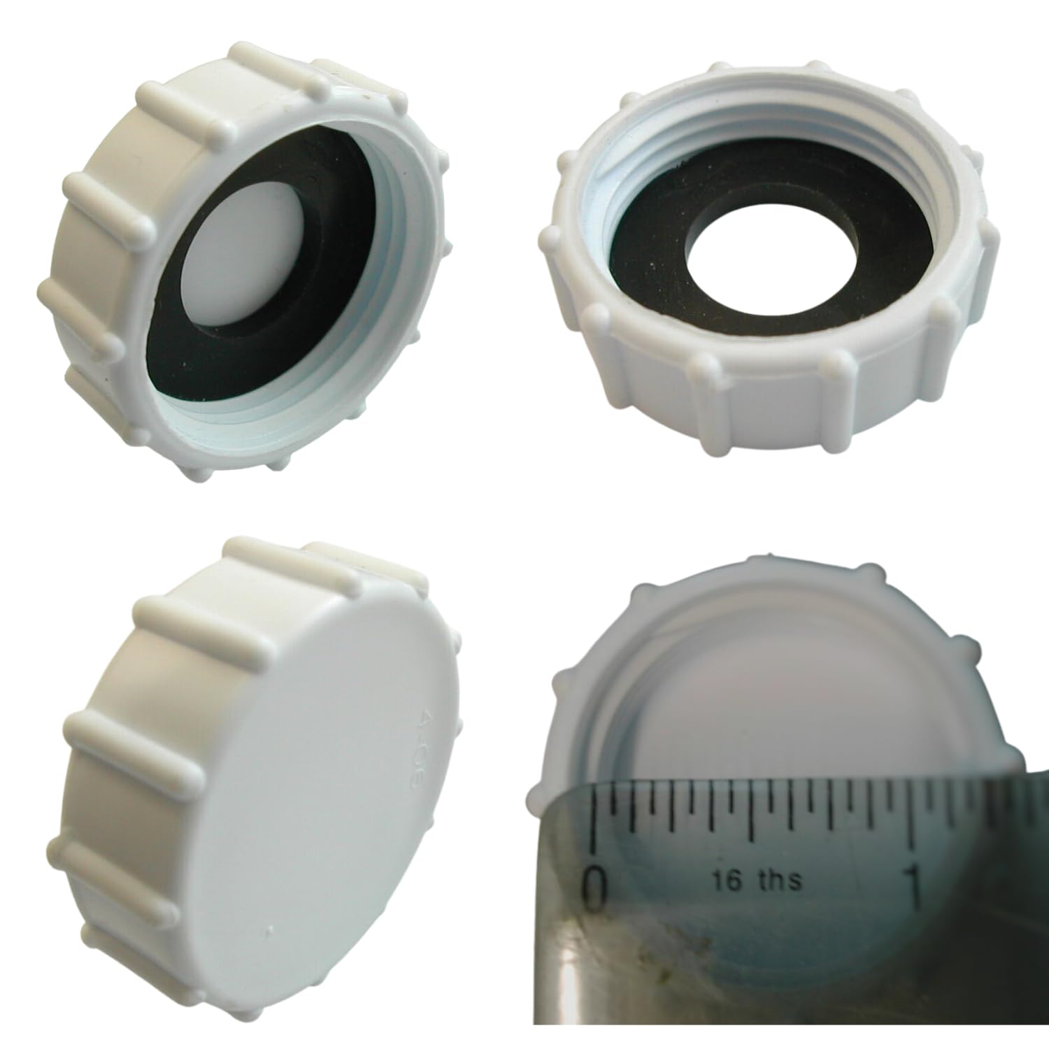 Citystores® Blanking Cap 32mm – 1.1/4" White Appliance Trap Cap with Washer – Waste Pipe End Stop for Kitchen Sink Plumbing & Washing Machine Outlet