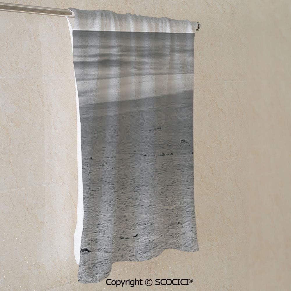 YOLIYANA Modern Towels Bath Towels Extra Large Luxury Bath Towels Wreck Small Stranded Boat on Seaside Snow Clouds Windy Day Wave W27.5 x L55 Inch