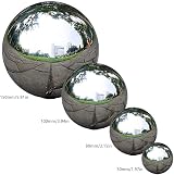 zosenda Stainless Steel Gazing Ball 50-150mm Reflective Garden Decor view 4