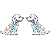 Cat Dinosaur Dragon Horse Stud Earrings for Women,Animal Wolf Sloth Fox LLama Butterfly Earrings Gifts Jewelry