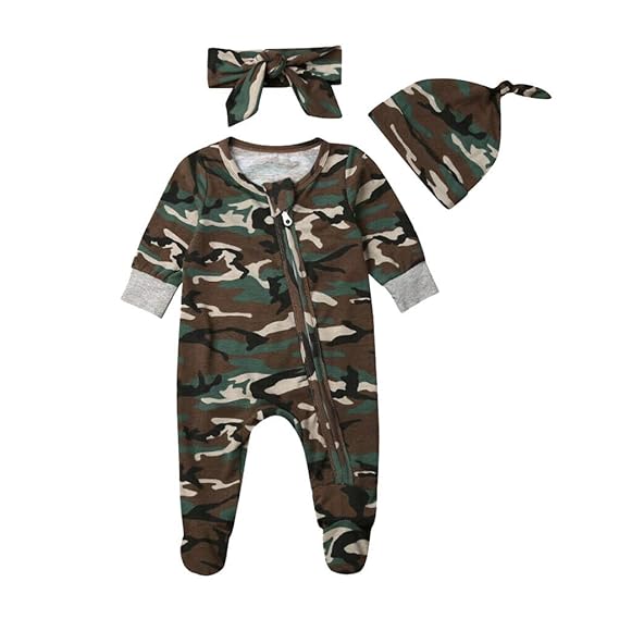 camo romper baby
