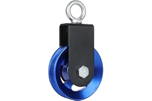 RHBLME 3.5 Inch Heavy Duty Lightweight Aluminum Cable Pulleys, 360° Rotation Snatch Block Pulley Wheel - Used for Home Gyms LAT Pulley System DIY Attachment Home Accessories