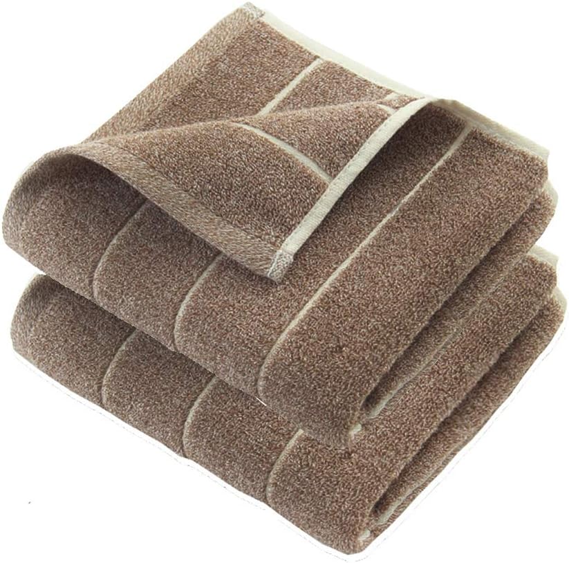 Two Piece Lightweight Hand Towels,Highly Soft,Absorbent and Eco-Friendly Hand Towels for Face & Hand with Good Textured & Super Absorbent,13"X 30" (Coffee): Home & Kitchen