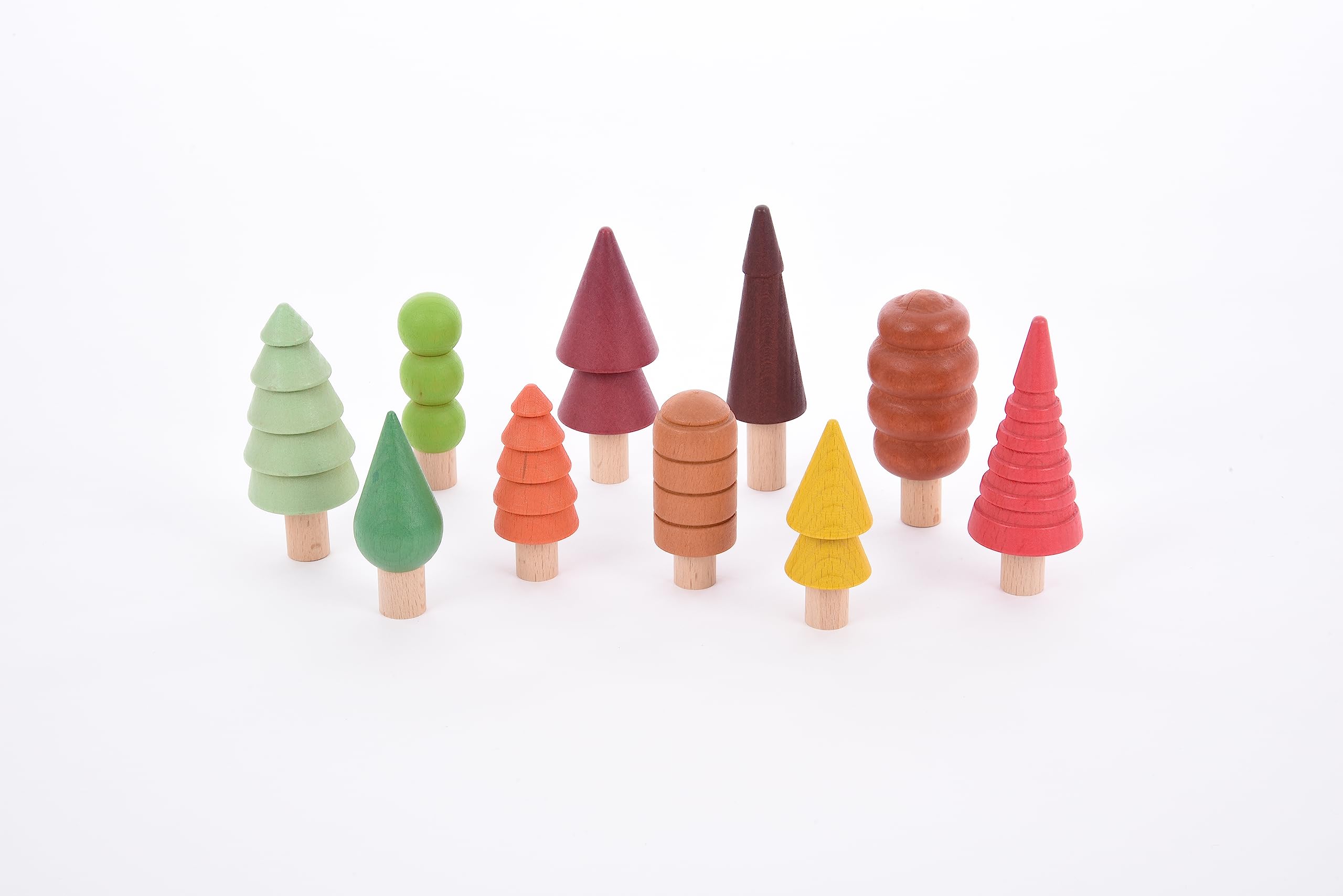 TickiT 73540 Seasonal Woodland Trees - Wooden Trees - Small World Play - Christmas Tree - Pretend Play