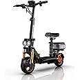 Ruitoo Electric Scooter, 1000/1600/3200/5600 W Motor, 28-46 Mph, 31-52 Miles Range, 18.2/15.6/20.8/35 AH Battery, Dual Suspension & Hydraulic Braking System Scooter for Adults with Seat & Storage Box