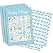 Blue and Gold Boy Baby Shower Bingo Game - 24 Guests