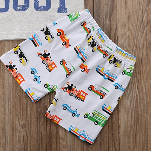 Baby Boys' 2-Piece Outfit Set Tee and Shorts (Grey 2, 4T) - Thumbnail 4