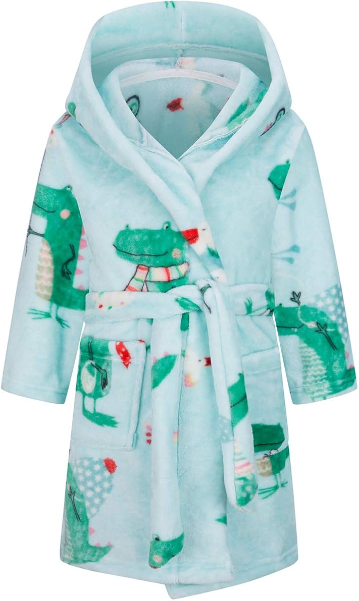 Betusline Kids & Adults Robe, Boys Girls Toddler Baby Flannel Soft Bathrobes, 18 Months - Women XL: Clothing