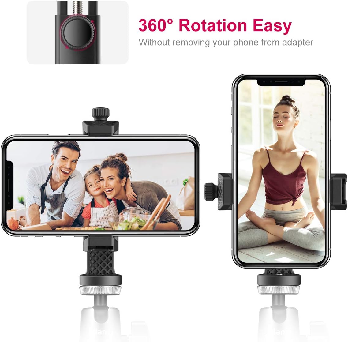 Ulanzi ST-17 Phone Tripod Mount with Cold Shoe Smartphone Tripod Adapter Cell Phone Holder for iPhone 11/11 Pro/11 Pro Max/X/XS/Xs Max : Camera & Photo