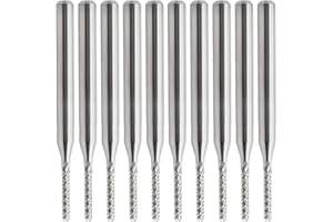 Nxtop 1.5MM Carbide End Milling Cutter,CNC Router Bits, End mill for PCB Machine Pack Of 10