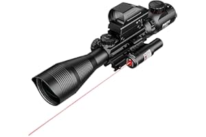 PINTY Tactical Rifle Scope Combo: 3-9x32 3-9x40 4-12x50 4-16x50 Illuminated Optics, Red Dot Sight, Laser, RGB Rangefinder Rif