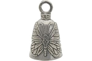 Guardian Bell Butterfly Good Luck Bell w/Keyring & Black Velvet Gift Bag | Motorcycle Bell | Lead-Free Pewter | Good Luck Gift to Friends & Family | Bike Bell | Made in USA