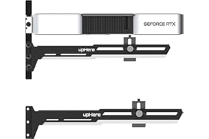 upHere Black & White GPU Support Bracket - Graphics Card Holder, Prevents Video Card Sagging/Holster Bracket, G27654