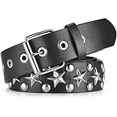 CiviLight Star Studded Belt Rivet Y2k Belts Women Punk Accessories Gothic Belt