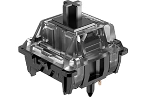 JWICK Ultimate Black Linear Switches, JWK Linear Switch 63.5g 5 Pins RGB Switches Mechanical Keyboard Switches (Ultimate Black Switch 63.5g 70pcs)