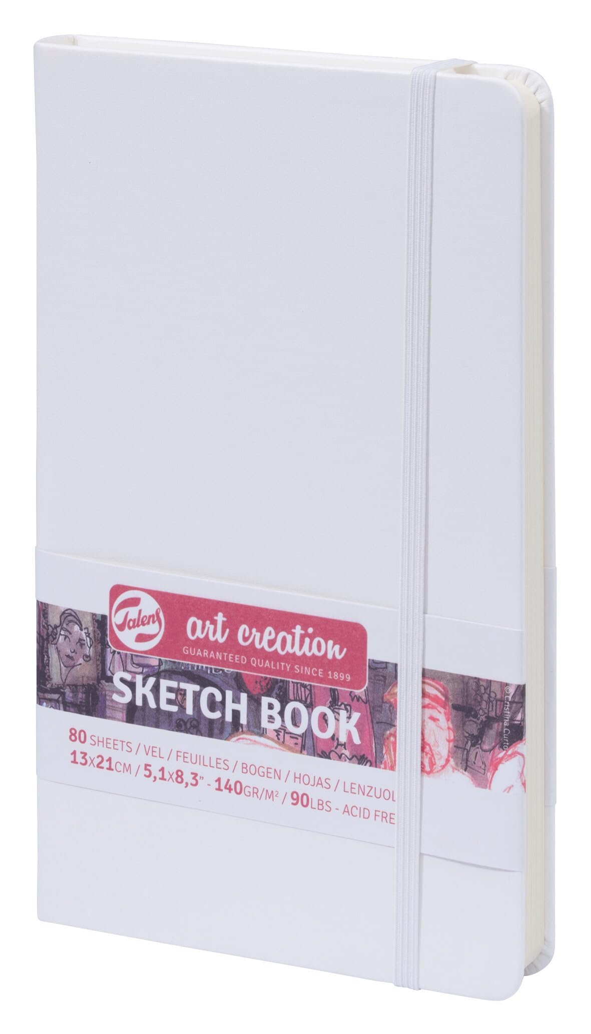 Talens Art Creation Sketchbook - 13x21cm, 140g, 80 Sheets, Acid-Free Drawing Paper, Ideal for Pencil & Gouache