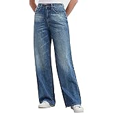 Eiaend Women’s High Waisted Wide Leg Jeans Stretchy Straight Leg Denim Pants Trendy Baggy Jeans for Women