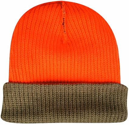 blaze orange camo knit hat