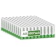 DURNERGY AA Batteries 100 Pack, Double A Battery, 10-Year Shelf Life, Double AA Batteries for Clock, Piles AA, LR6 Alkaline Double A Batteries