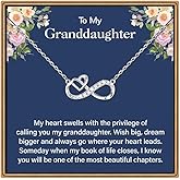 IEFLIFE Necklace Gifts for Women - 925 Sterling Silver Chain 14K White Gold Plated Infinity Heart Necklace for Mom Daughter, Birthday Gifts for Grandma Granddaughter Friends Jewelry