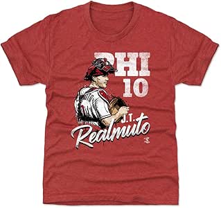 Amazon.com : 500 LEVEL J.T. Realmuto Philadelphia Youth Shirt (Kids Shirt, X-Large (14-16Y), Tri 