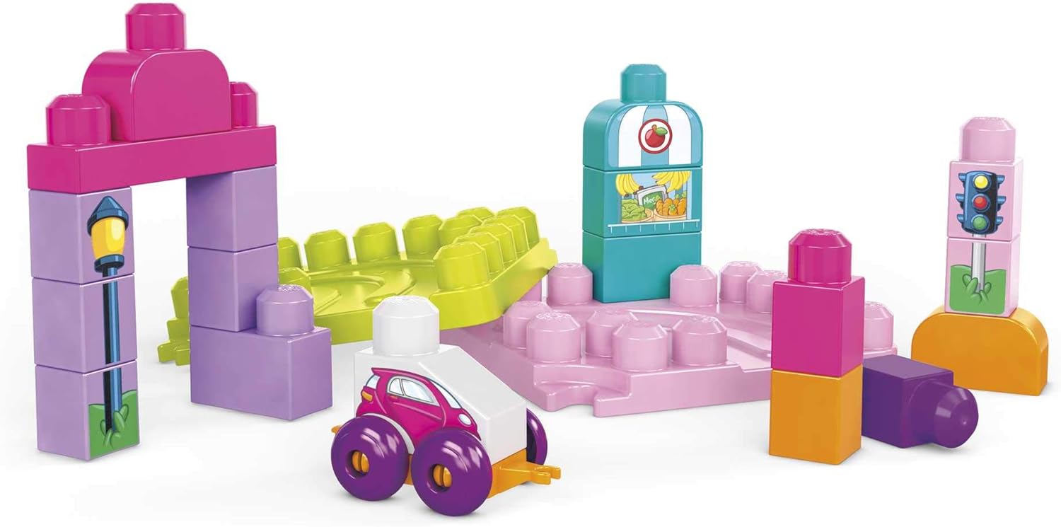 mega bloks build and learn table pink