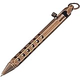 SMOOTHERPRO Solid Brass Bolt Action Pen Hexagonal Six Edge Hollow Out Grip for Pocket EDC Color Bronze