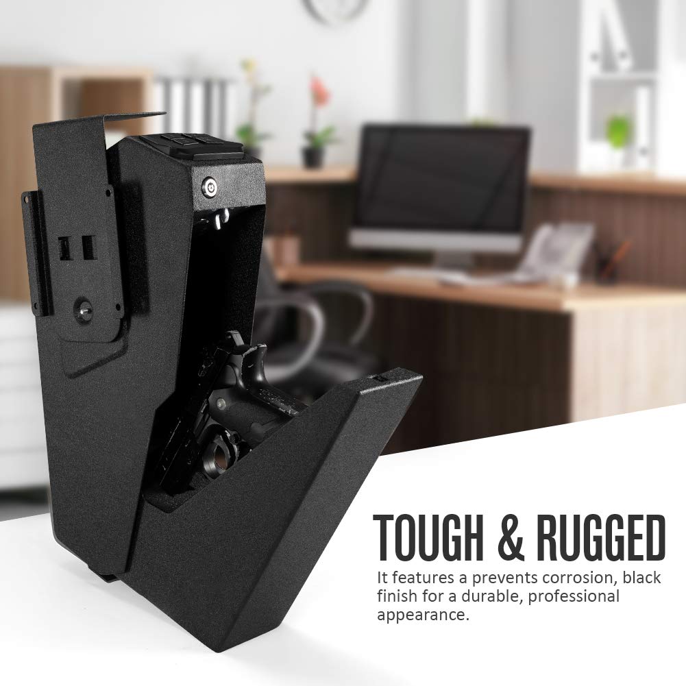 RPNB Mounted Firearm Safety Device with Biometric Fingerprint or Key Lock