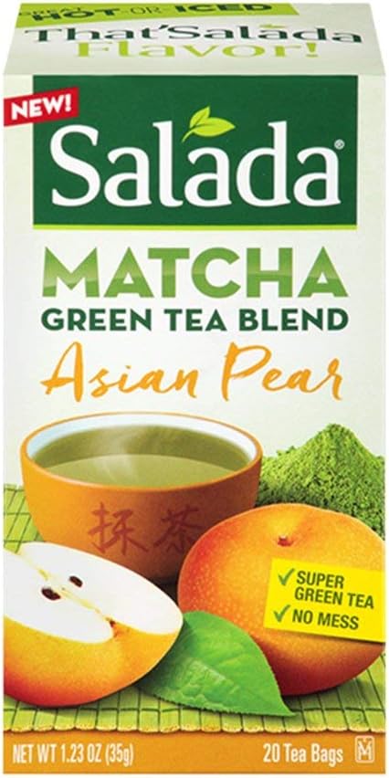 Salada Asian Pear Matcha Green Tea Blend - 20 Count (12-Pack)