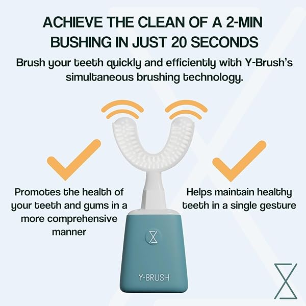 Y-BRUSH NEW 2025 ESSENTIAL – SONIC ELECTRIC TOOTHBRUSH – 3 MONTHS BATTERY LIFE WITH USB-C – 2 BRUSHING MODES – CLINICALLY PROVEN – ADULT