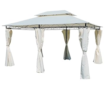 ASS Verschiedene Gartenpavillon Pavillon mit Dachstoff Mind. UV30+ UV50+ rechteckig eckig rund 3x3 3x4 3,5x3,5 4x4 2,5x3 Mete