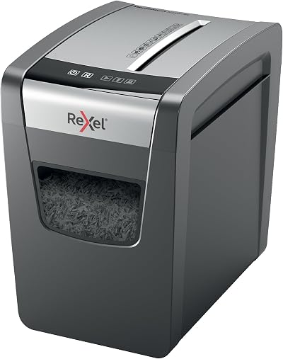 Rexel Momentum X410-SL Slimline Cross Cut Shredder 10-11 Sheets 23L Black