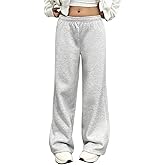 Ltvoo Girls Straight Wide Leg Track Pants Elastic Waist Casual Baggy Athletic Pants Loose Jogger Sweatpants for 8-12 Years