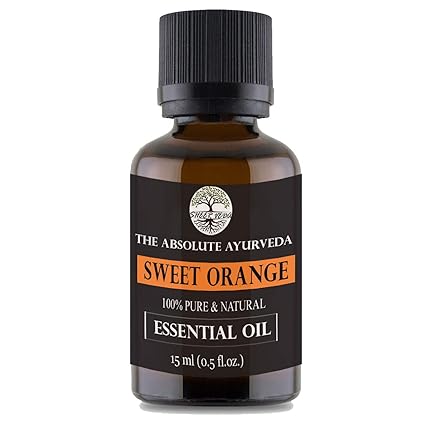 Sheer Veda Sweet Orange Essential Oil For Skin, Hair and Aromatherapy. 100% Pure, Natural and Undiluted (15 ml)