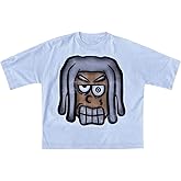 VIPWOLF Men's Cartoon Graphic Tee Shirts Y2K Short Sleeve Crew Neck Summer T-Shirt