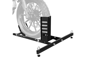 JY PERFORMANCE Motorcycle Wheel Chock, Universal Heavy Duty Front Wheel Stand for Trailer, Cruiser, Sports & Dirt Bikes, 1800 lb Capacity Adjustable Wheel Stand for 15"-22" Wheels
