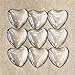 ZHU YU Chun 50 Pcs Heart Transparent Glass Cabochons, Heart Shape Clear Glass Cabochon for Photo Pendant Craft Jewelry Making (25mm/1 inch)