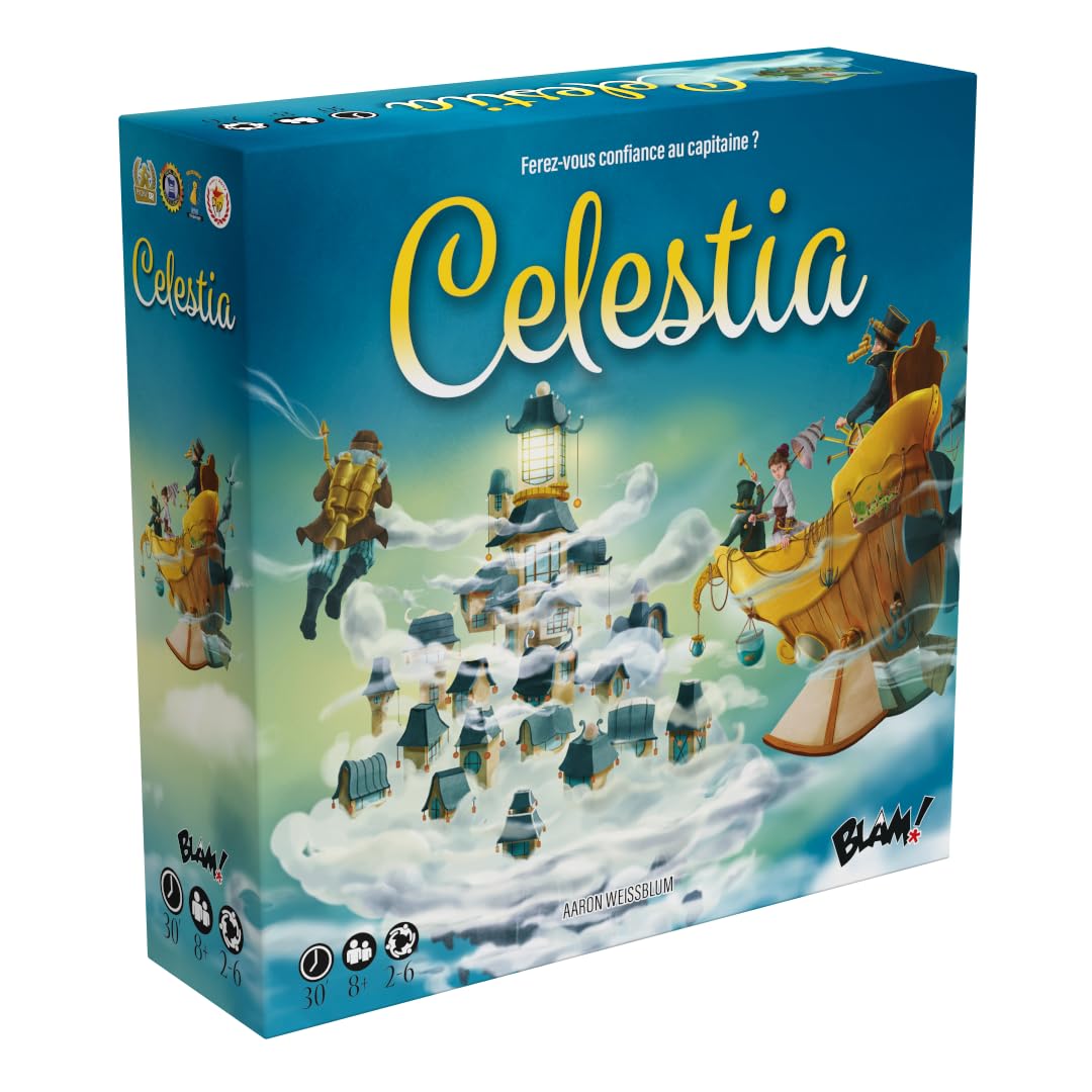Blackrock Editions | Celestia | Card Game | Ages 8+ | 2-6 Players | 30 Minutes Playing Time (French Version)