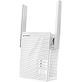 Tenda AC1200 WiFi Range Extender Gigabit WiFi Repeater with 100 Mbps LAN Port, Dual Banda 2.4GHz 300Mbps+5GHz 867Mbps, Hide SSID, WPS Function, Encryption Mode (A18), White