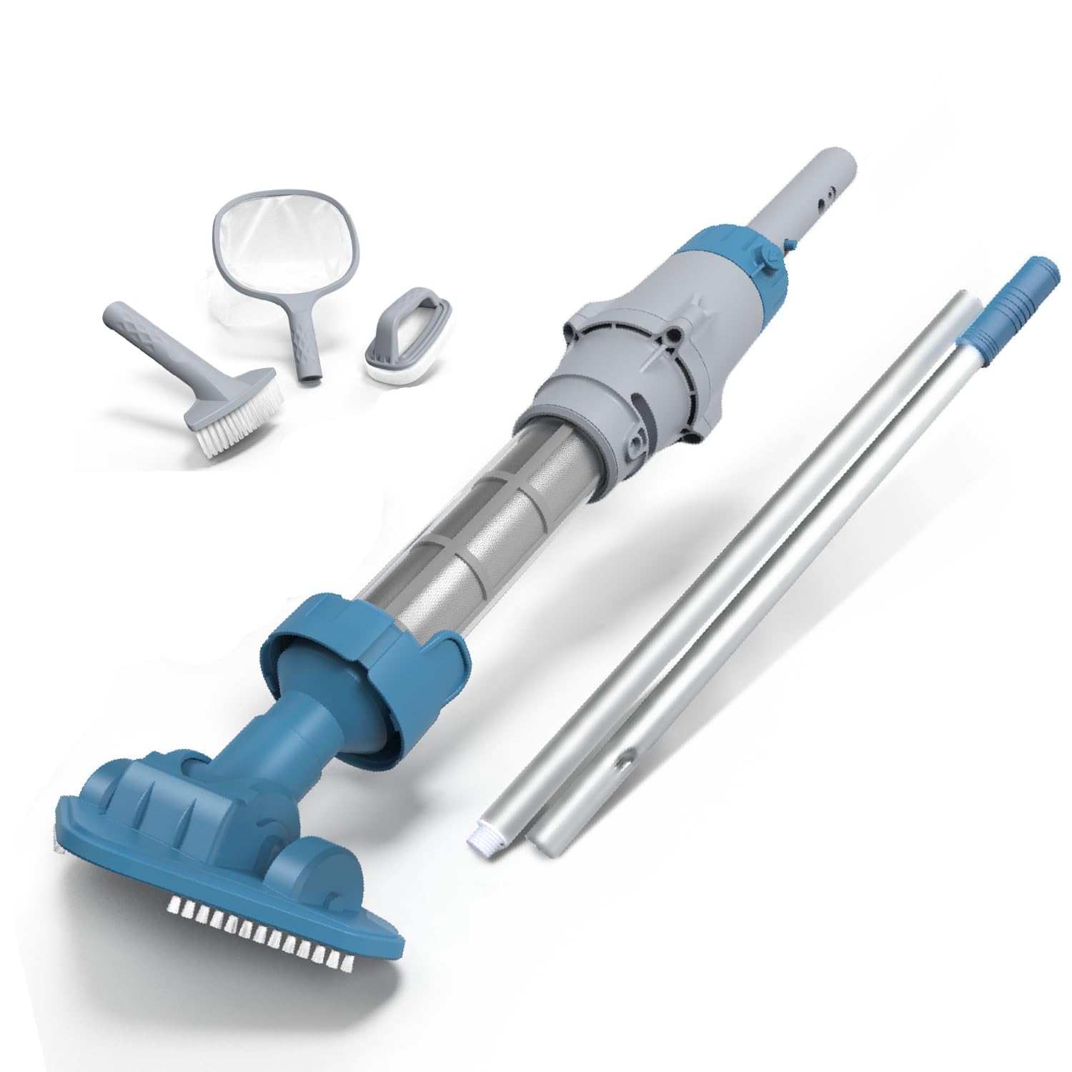 Photo 1 of Kokido 5-in-1 Rechargeable Spa Vacuum Essential Kit - Multi-Angle Head, Section Pole, 3 Hand Tools: Skimmer, Scrubber, and Brush. Cold/Hot Water Safe, Ideal for Inflatable Spa Hot Tub Xtrovac100