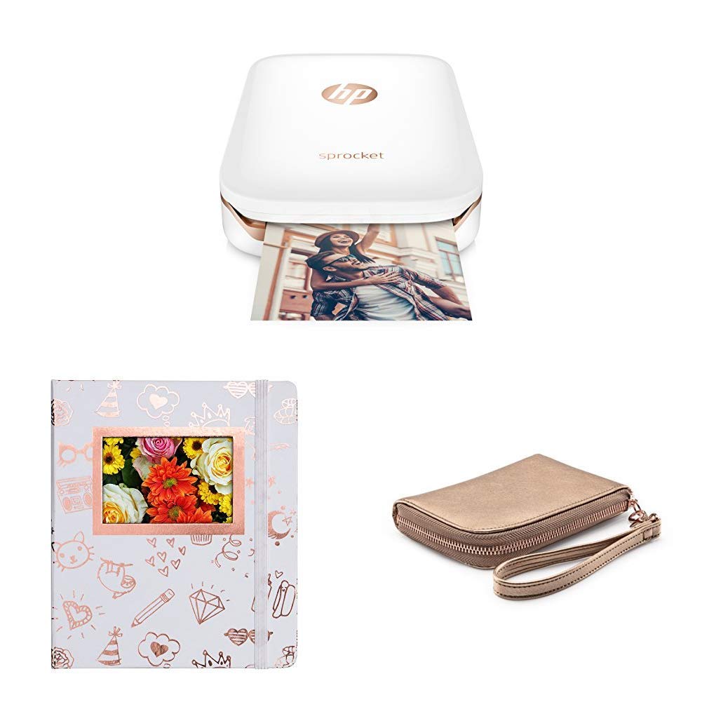 Funda para impresora + Álbum de fotografía y protector color oro/blanco  color dorado HP Sprocket - Impresora fotográfica portátil impresión sin  tinta, Bluetooth Oficina y papelería Impresoras láser y de tinta  futakuchi-hakata.com
