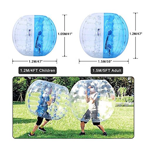Suyi diam 1.5m/1.2m Giant Inflatable Human Bumper Bubble Soccer Ball Sumo Suit Blow Up Toy Made of Eco-Friendly PVC for Adults Teens Outdoor Playgames One-Pack