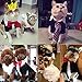 Handsome Prince Cat Bridegroom Wedding Tuxedo Faux Twinset Small Dog Formal Attire Party Birthday Holiday Outfit Halloween Costume (Black Tuxedo, X-Large)