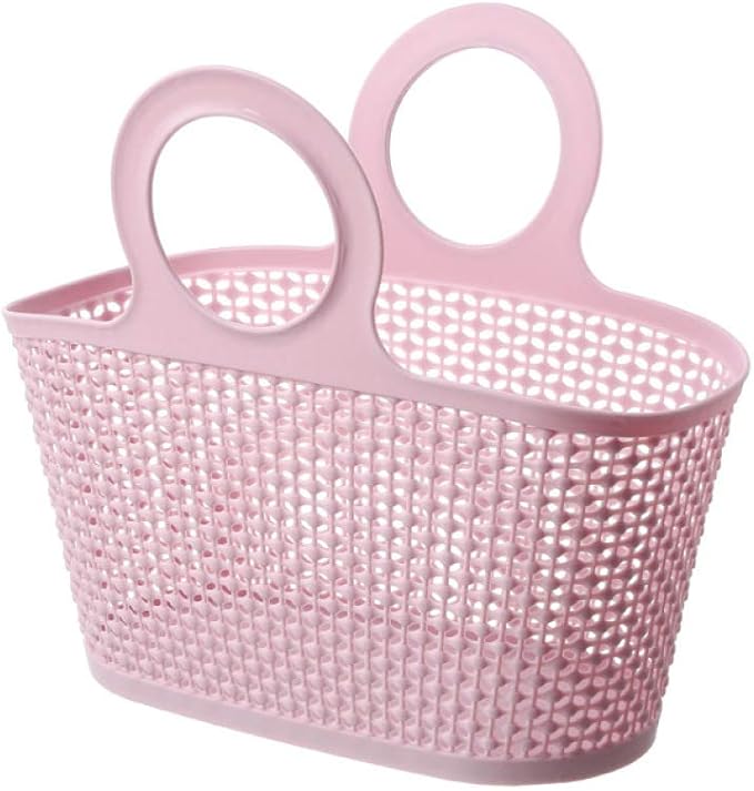 Bath Blue Bath Basket Portable Bathroom Bath Storage Basket Plastic