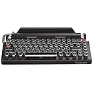 Qwerkywriter S Typewriter Inspired Retro Mechanical Wired & Wireless Keyboard with Tablet Stand